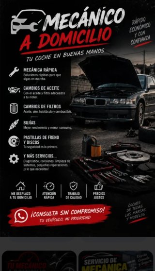 Mecánico  coches y motos a domicilio