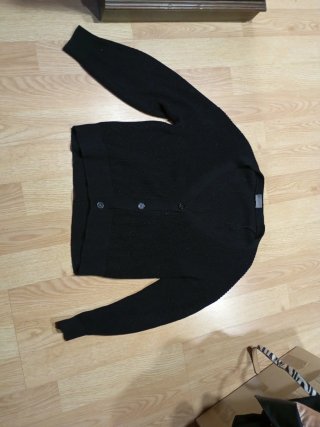 Chaqueta de punto negra 50% algodon