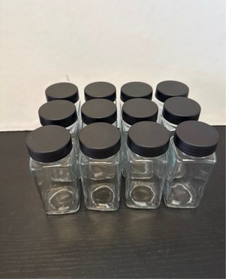 Conjunto de 12 Frascos de Vidro