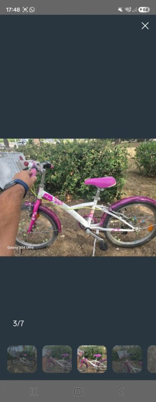 Bicicleta infantil niña rosa 16 pulgadas