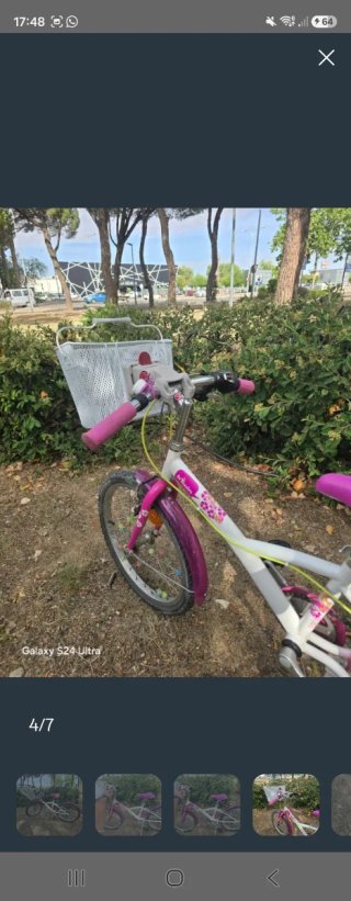 Bicicleta infantil niña rosa 16 pulgadas