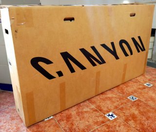 Caja de cartón para envío de bicicleta
