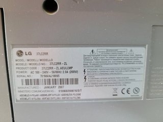 TV LG DE 37 PULGADAS