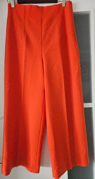 Pantalón Ancho Naranja Zara Talla M