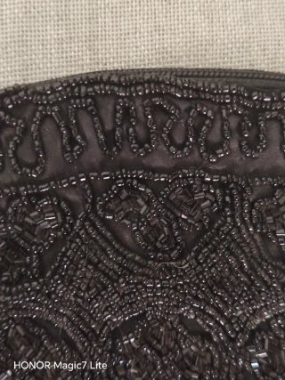 Bolso pedrería vintage negro