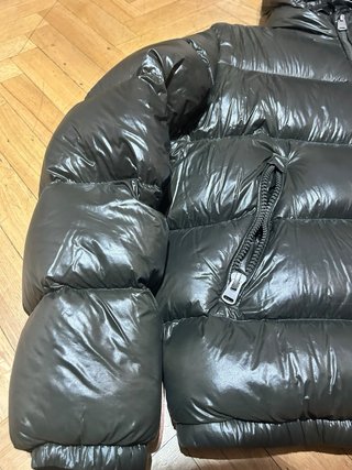 Chaqueta Zara Puffer Verde Plumas Hombre