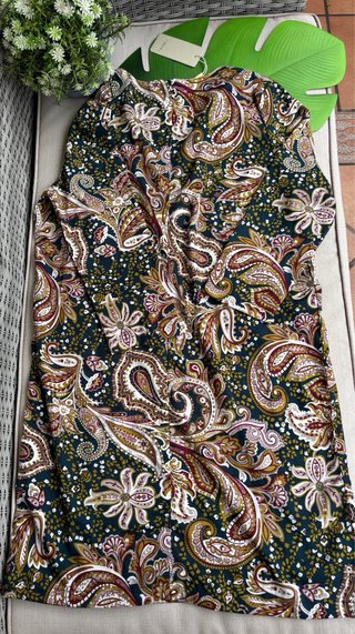Vestido Sfera Estampado Paisley Talla S Nuevo