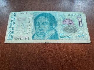 Billete 1 Austral Argentina 1985