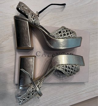 Zapatos de fiesta dorados Café Noir Talla 41