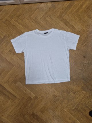 Camisa blanca TEX XL con diseño de rayas