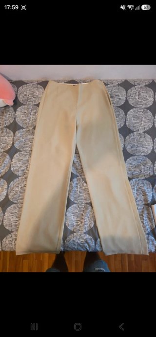 Pantalón Ancho Crema