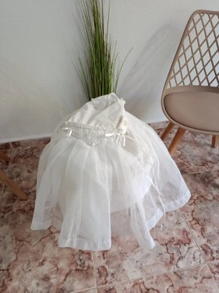 Cancán de niña fallera blanco