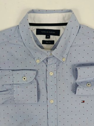 Camisa Tommy Hilfiger Manga Larga Lunares M