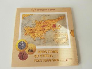 EURO CARTERA CHIPRE 2008, INCLUYE 8 VALORES S/C