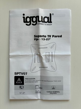 Soporte VESA Pared TV Fijo Iggual 13-27