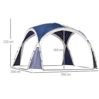 Toldo Camping Plegable 3,5x3,5m Impermeable Azul