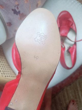 Zapatos de Baile Vintage Soa Rojos