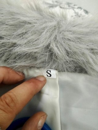 Abrigo de Pelo Gris Talla S-M