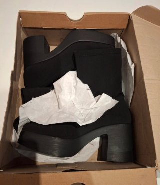 Botines de tacón elásticos negros talla 39