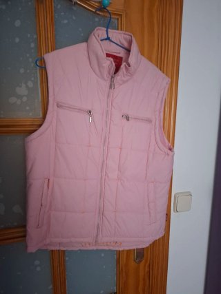 Chaleco rosa acolchado