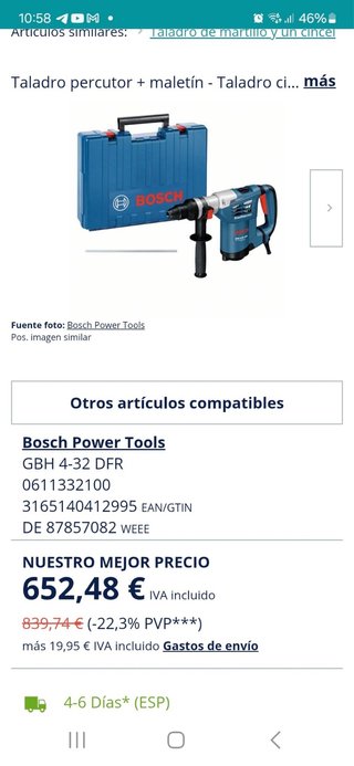 Taladro Percutor Bosch GBH 4-32 DFR