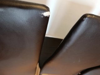Juego de 4 sillas comedor marrón oscuro