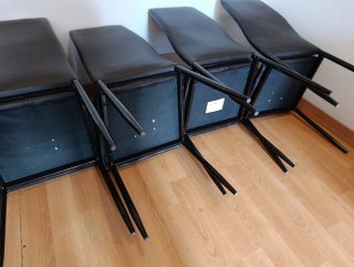Juego de 4 sillas comedor marrón oscuro