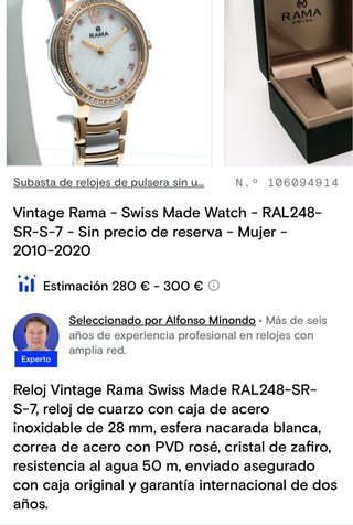 Reloj Rama Mujer