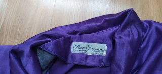 Vestido morado drapeado