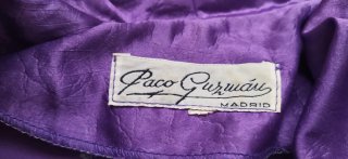 Vestido morado drapeado