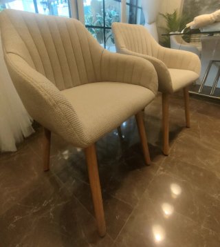 Set 2 Sillas de Comedor Nórdico Goeurvant beige
