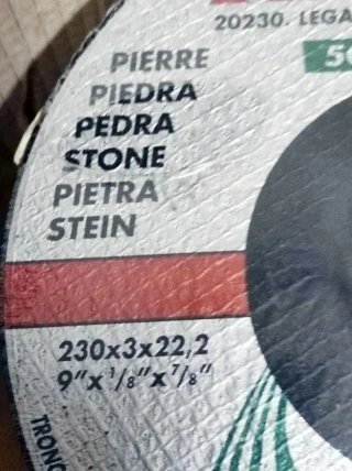 Lote 24 discos corte piedra Bellota 230mm