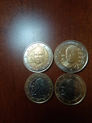 Set 4 Monete Monaco 2 Euro
