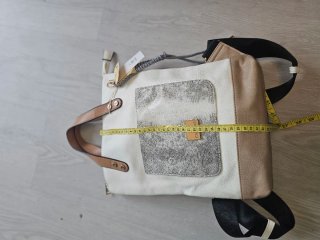 Bolso Carabo blanco y beige