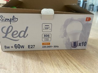 Bombilla LED Simply 8W E27 18€ caja
