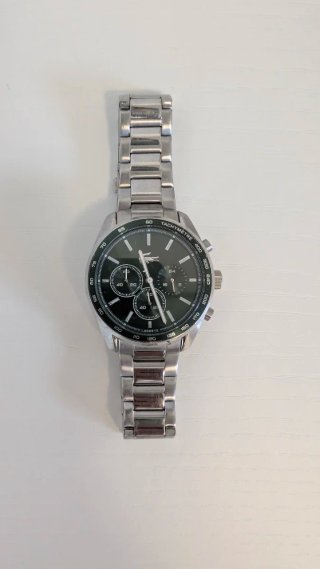 Reloj Lacoste verde oscuro y Plateado