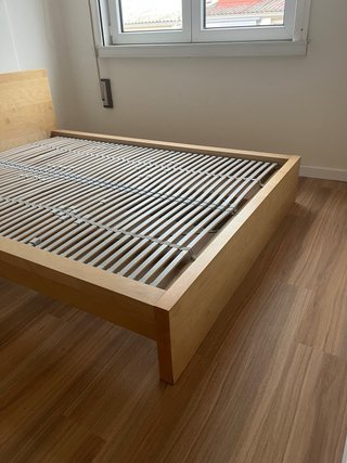 Cama IKEA MALM de Madera con Somier