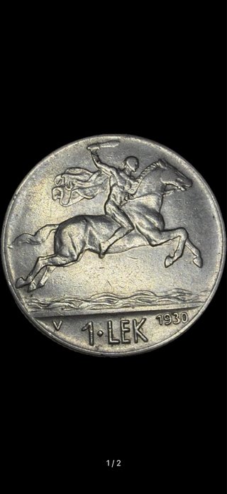 Moneta Albania 1 Lek 1930-V