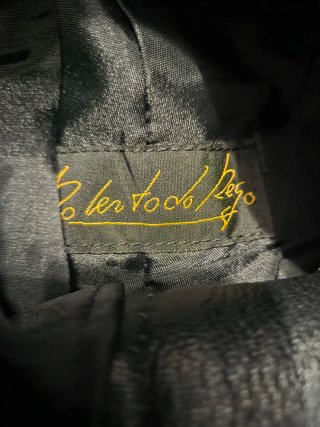 Pantalón Mod de Cuero Auténtico Negro M