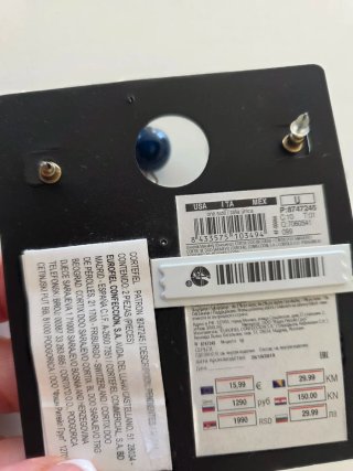 Pendientes Cortefiel dorados con bola azul