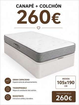 Canapé + Colchón 90x190 calle Liszt 59 Santa Colom