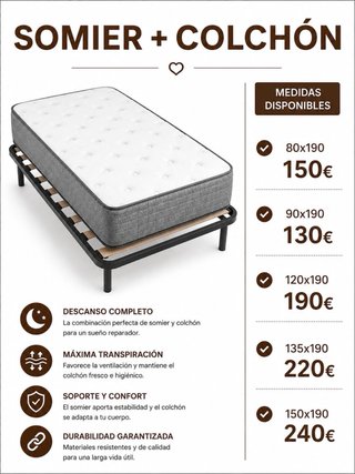 Canapé + Colchón 90x190 calle Liszt 59 Santa Colom