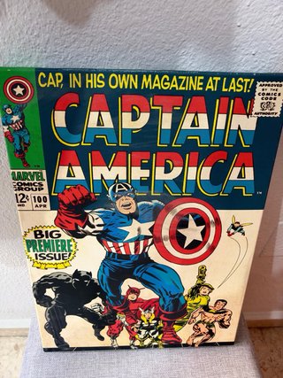 Lienzo Capitán América Retro Marvel Oficial