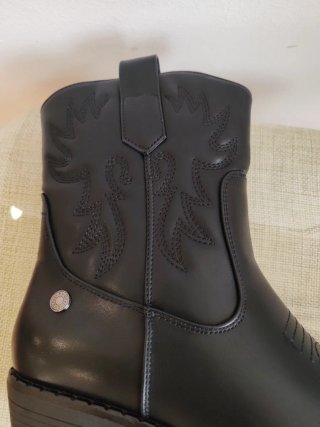 Botas cowboy negras Qian Bai Hui