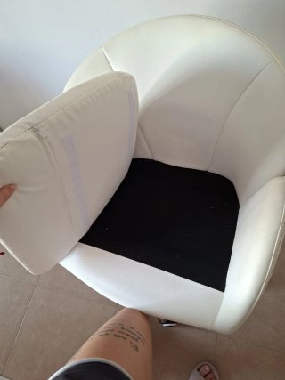 Silla tocador blanca con ruedas