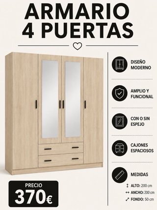 Armario 2/3 y cuatro puertas 631589060