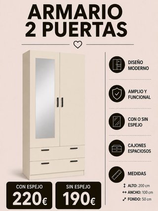 Armario 2/3 y cuatro puertas 631589060