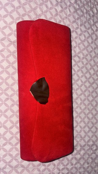 Cartera de ante roja