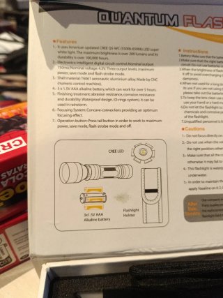 Linterna LED Quantum 200 Lumen