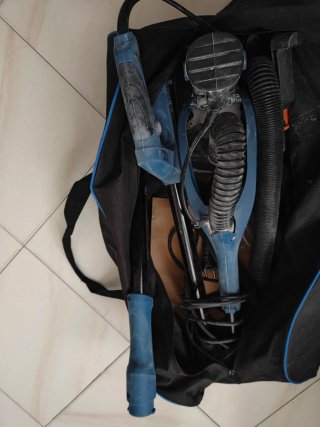 Combo aspiradora, lijadora y mascarillas
